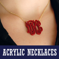 Acrylic Monogram Necklace